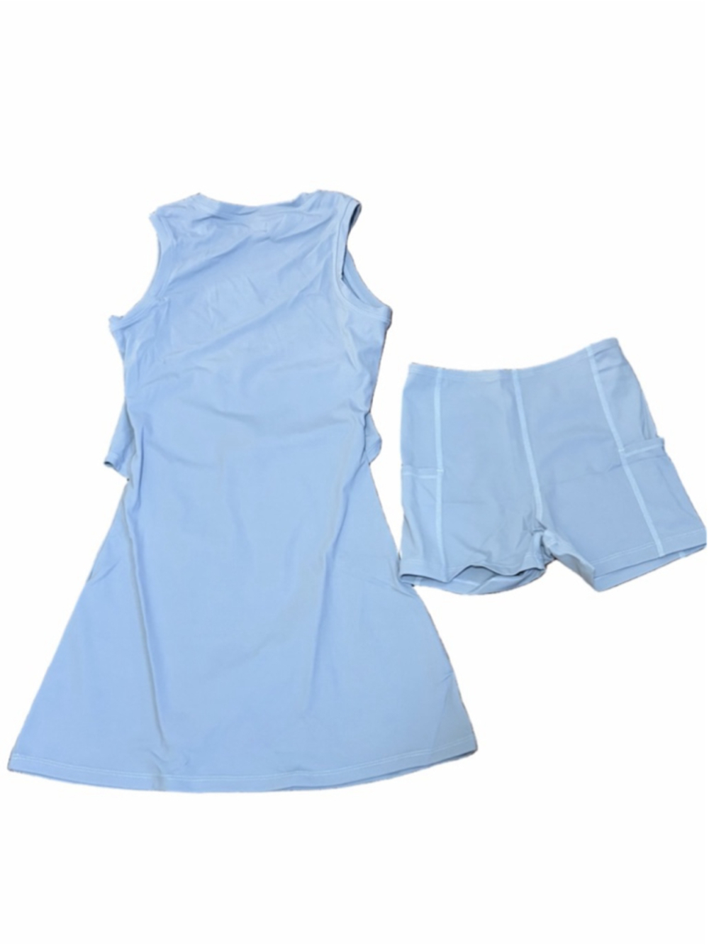 NWT Halara Tie Waist Athleisure Oxford in light blue size XXS